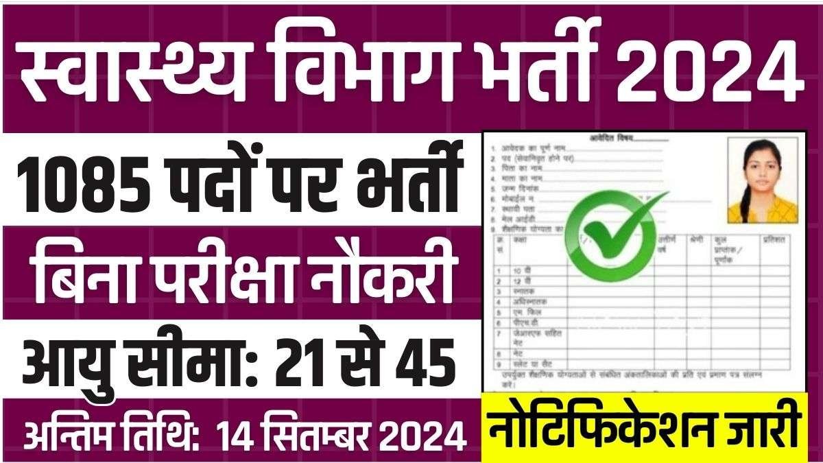 Health Department Recruitment 2024