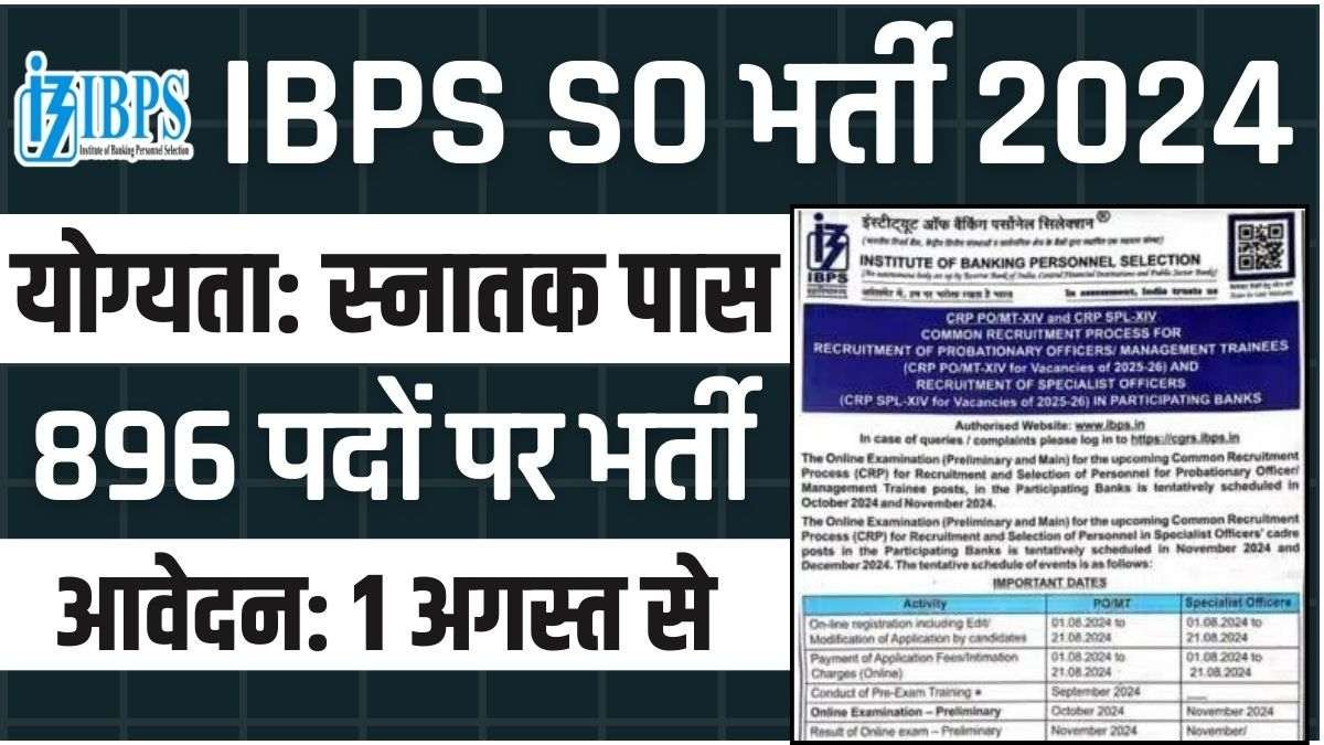 IBPS SO Bharti 2024